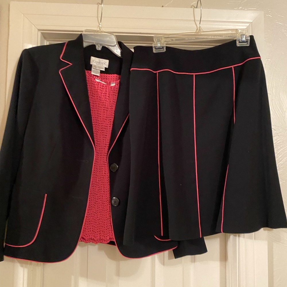 Coldwater Creek Black Blazer with Pink Trim